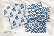 Indigo Watercolor Seamless Patterns, a Texture Illustration by YarovaArt (Thumbnail 14 of 18)