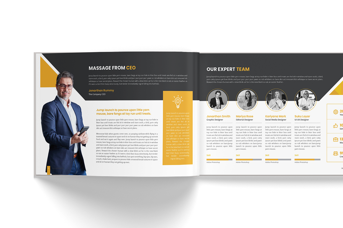 Horizontal Annual Report Brochure, a Brochure Template by TheBrightGrap (Photo 5 of 19)