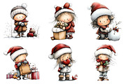 Whimsical Winter Kids Clipart Bundle, an Illustration by Daily.Designs (Thumbnail 3 of 5)
