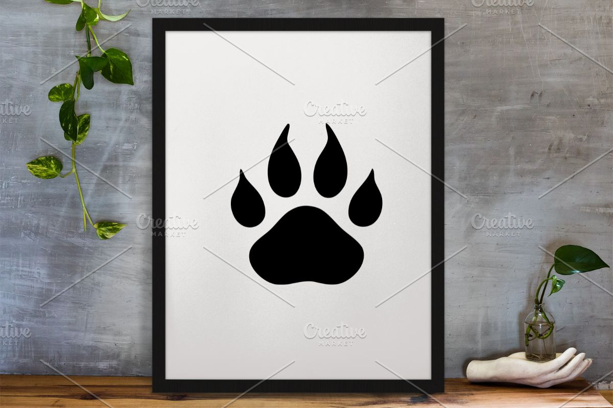 Animal Paw Silhouette SVG, an Animal Illustration by newminddesign (Photo 3 of 3)