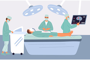 Medical team. Surgeons and, a Healthcare Illustration by Vectorbuum