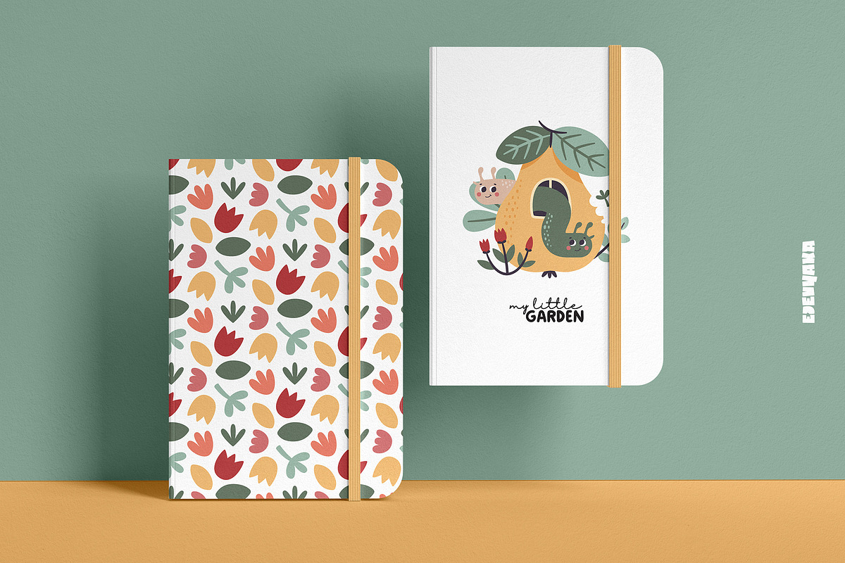 Cute Garden Clipart & Patterns, an Animal Illustration by Ejevyaka (Photo 9 of 13)