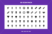 Light bulbs icons, an Outline Icon by Wencory (Thumbnail 1 of 2)