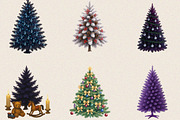 Watercolor Purple Christmas Tree  Cl, an Illustration by SVGArt (Thumbnail 8 of 8)