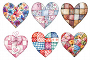 Patchwork Heart Valentine's Day Clip, an Illustration by Daily.Designs (Thumbnail 4 of 5)