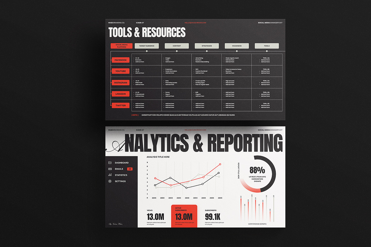 HUGE | Social Media Manager's Kit, a Presentation Template by ArtisanaAura (Photo 5 of 10)