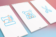 Handmade | 16 Thin Line Icons Set, an Outline Icon by Alex Blogoodf (Thumbnail 2 of 11)