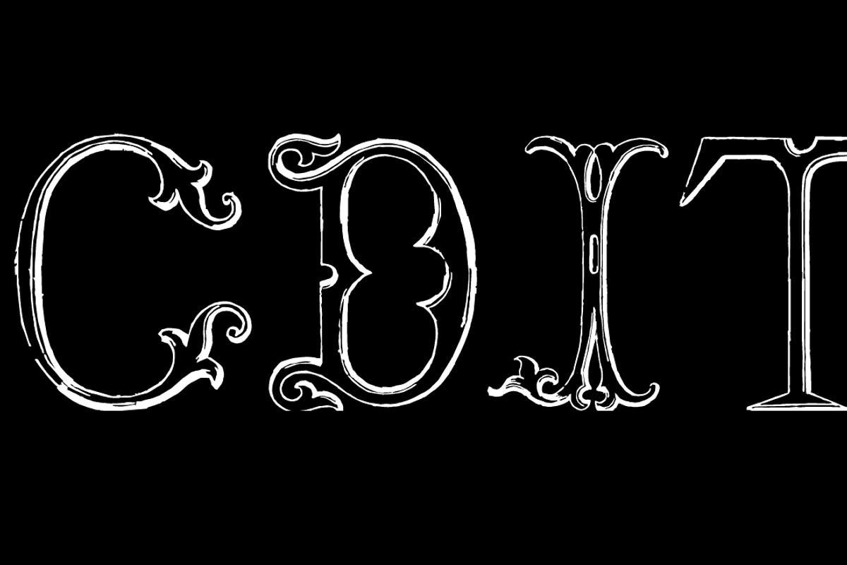 Victorian Alphabets PACK 19 FONTS !!, a Blackletter Font by Intellecta Design (Photo 8 of 48)
