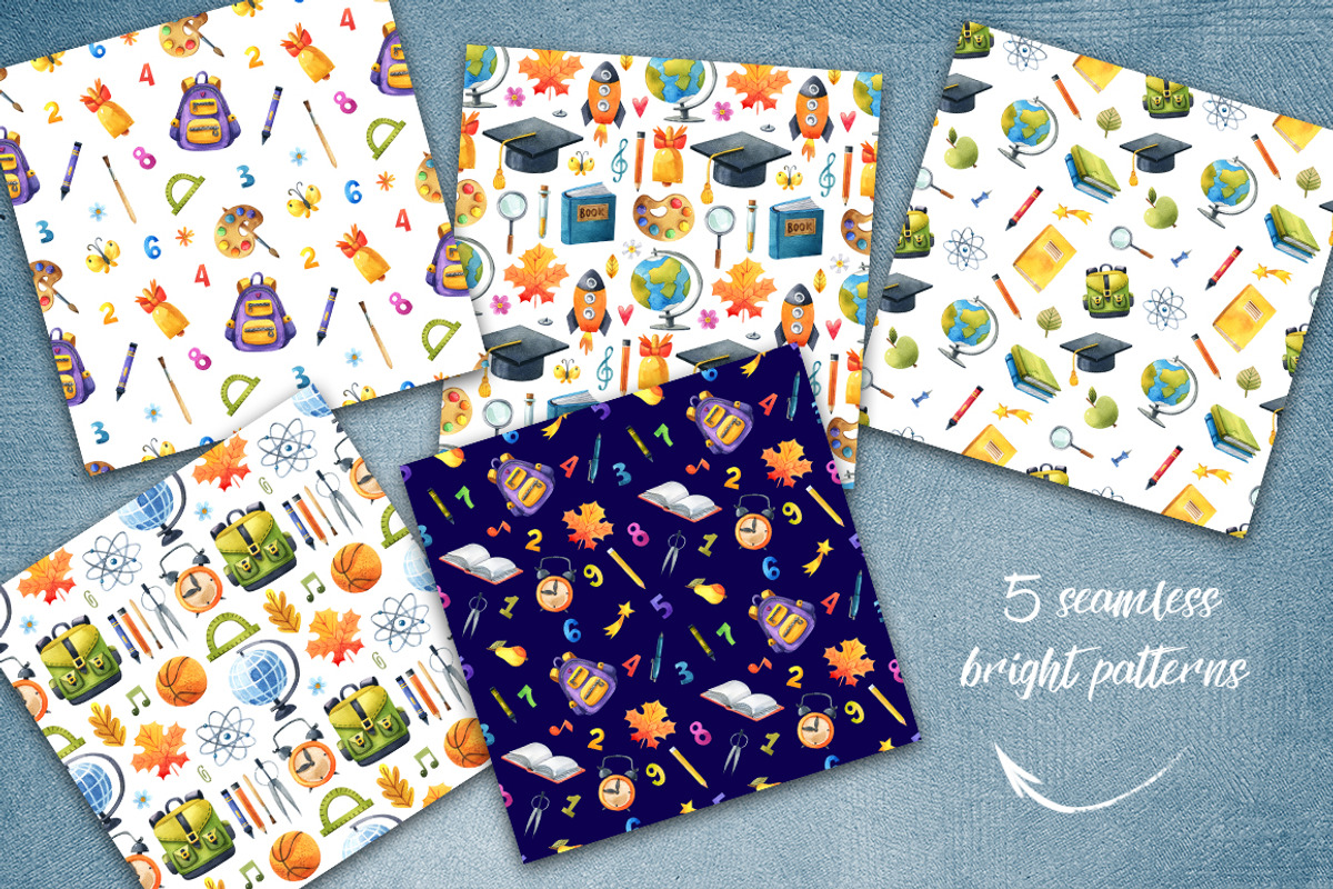Back to school-watercolor set, an Education Illustration by KatBranchArt (Photo 4 of 5)