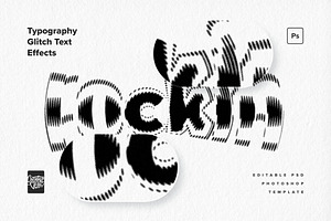 Typography Glitch Text Effects, a Layer Style Add-On by Creative Veila