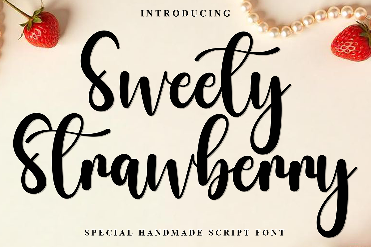 Sweety Strawberry, a Handwritten Font by FreshTypeINK (Photo 1 of 8)