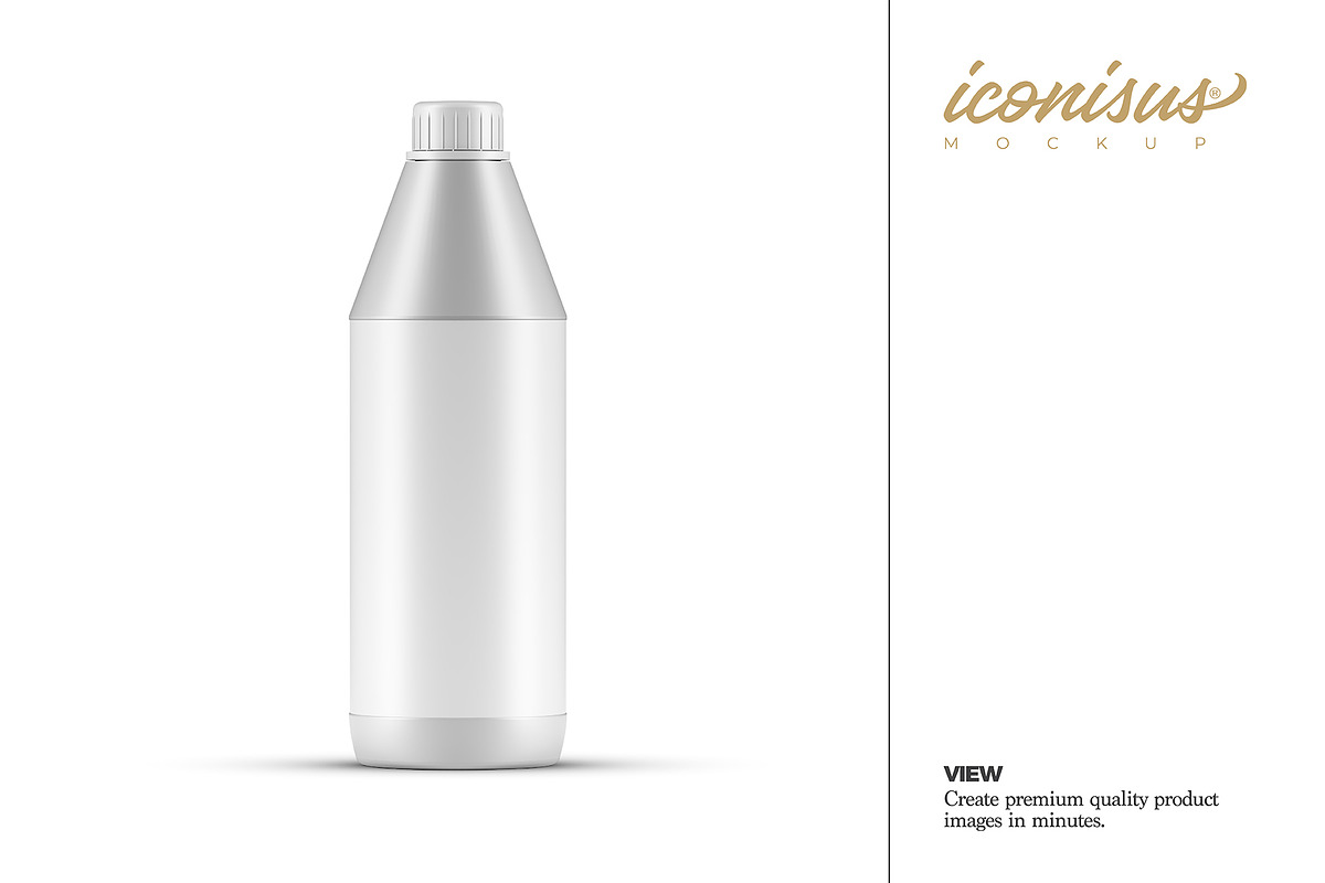 Plastic bottle mockup template, a Cups & Container Mockup by iconisusmockup (Photo 4 of 4)