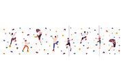 People climbing on bouldering wall, a Sport Illustration by PaperTrident (Thumbnail 4 of 5)