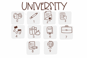 University Symbols Fonts