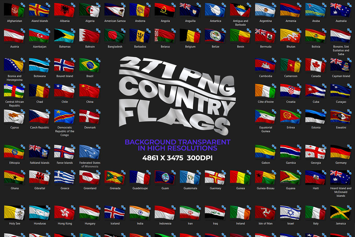 271 Hi Res PNG Country Flags, an Object Graphic by bnrcreativelab (Photo 1 of 10)