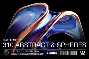 310 Abstract & Sphere PNG Elements