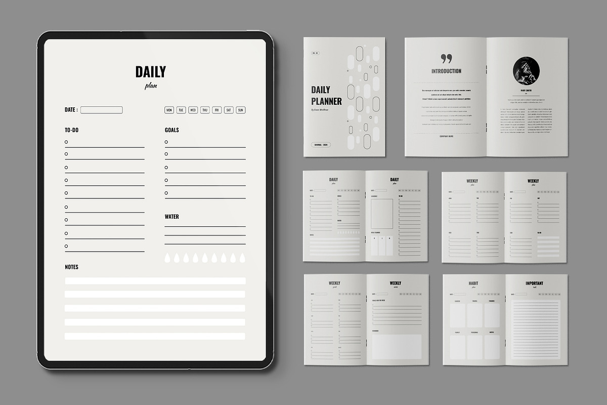 Daily planner Template, a Stationery Template by ContestDesign (Photo 1 of 3)