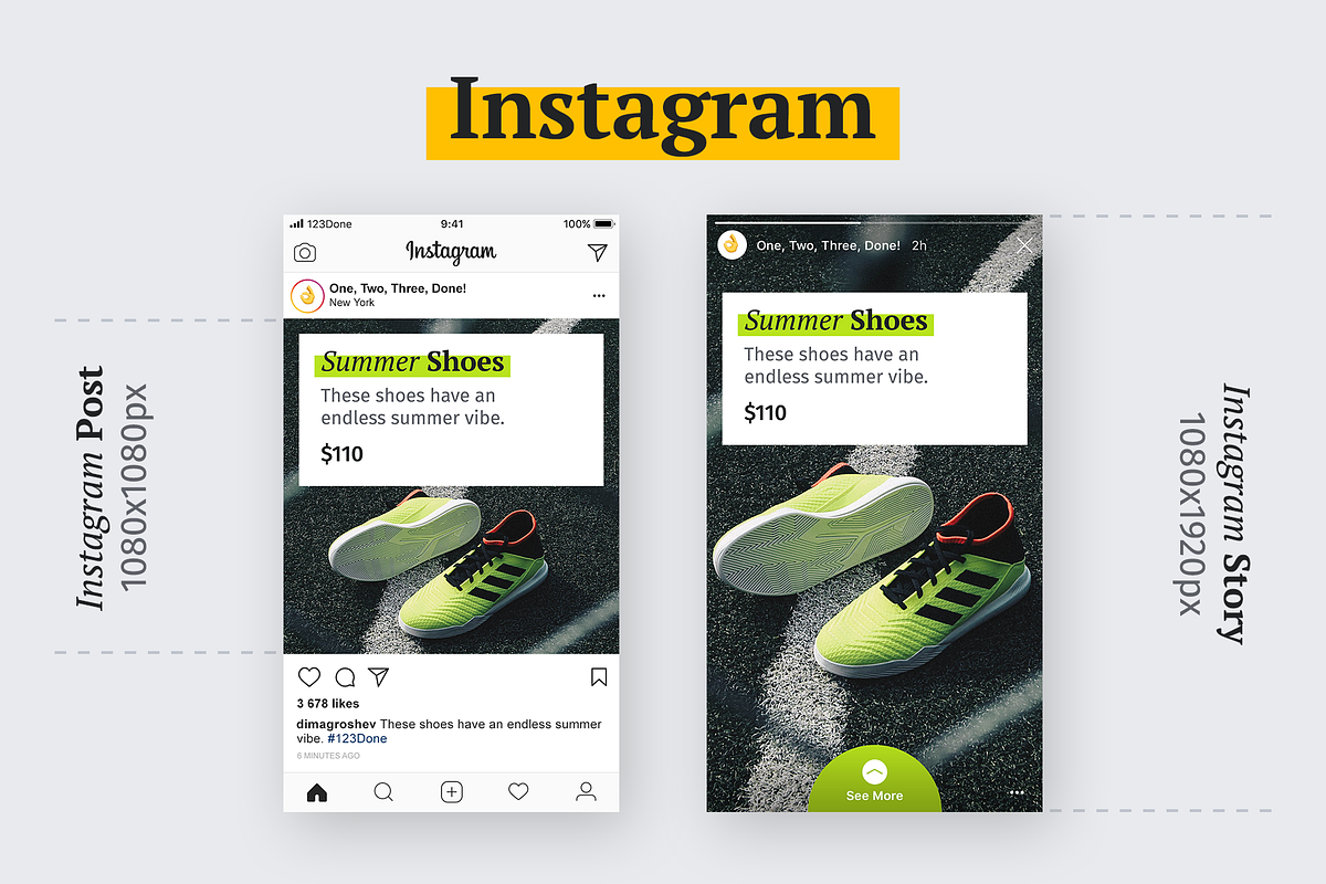 Instagram Templates, a Social Media Template by 123done (Photo 2 of 4)