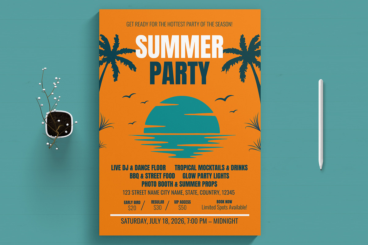 Summer Party Event, a Print Template by MightyDesign (Photo 1 of 8)