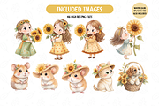 Sunflower Garden Clipart Bundle, an Illustration by TatiMockup (Thumbnail 2 of 6)