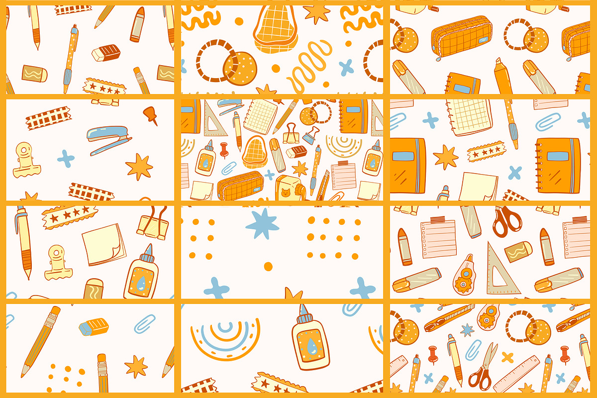 Back to School clipart patterns, an Education Illustration by Carpet Tapete Pretzel (Photo 3 of 18)