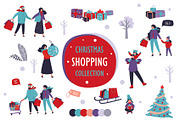 Christmas shopping - big set., a Person Illustration by naum_studio (Thumbnail 2 of 2)