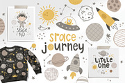 Space Journey Kids clipart set, an Illustration by Leysan Shayak (Thumbnail 1 of 10)