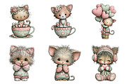 Whimsical Valentines Cat Png, an Illustration by SinaCreation (Thumbnail 3 of 11)