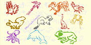 XMattsAnimals, a Symbol Font by Ingrimayne Type (Thumbnail 2 of 4)
