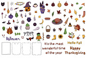 Fall, Halloween, Thanksgiving, a Seasonal Illustration by SaintPic illustrations (Thumbnail 1 of 3)