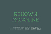 Renown Monoline Font Duo, a Sans Serif Font by Out of Step Font Company (Thumbnail 1 of 7)