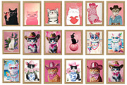 Cat Prints, Watercolor Cat Wall Art, an Animal Photo by Chipshpow Graphics (Thumbnail 8 of 8)