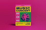 Pink Maximalist Music Concert Flyer, a Flyer Template by graphicook (Thumbnail 2 of 4)