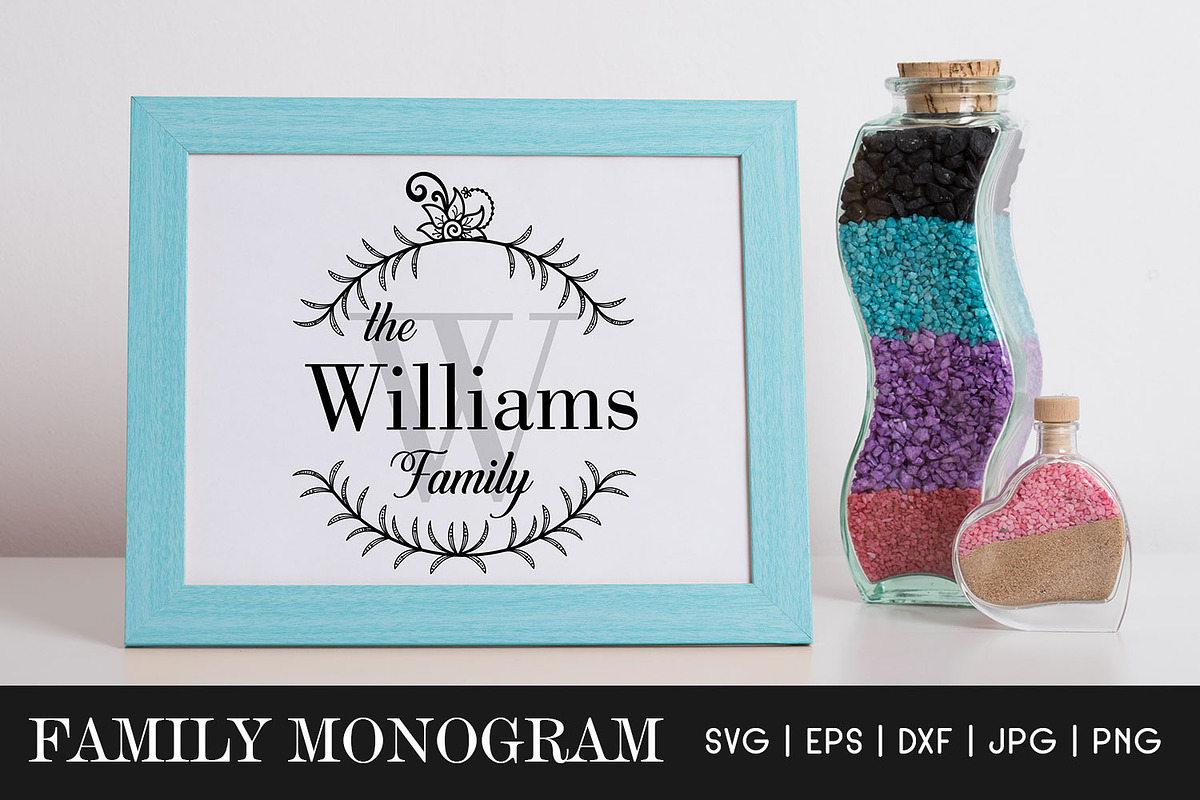 Family monogram SVG - Family Sign, a Decorative Illustration by Dasagani (Photo 3 of 4)