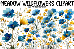 Meadow wildflowers Clipart, an Illustration by Designworld