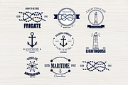 Nautical Marine Element Badges Logos, a Decorative Illustration by Iryna Danyliuk (Thumbnail 3 of 5)