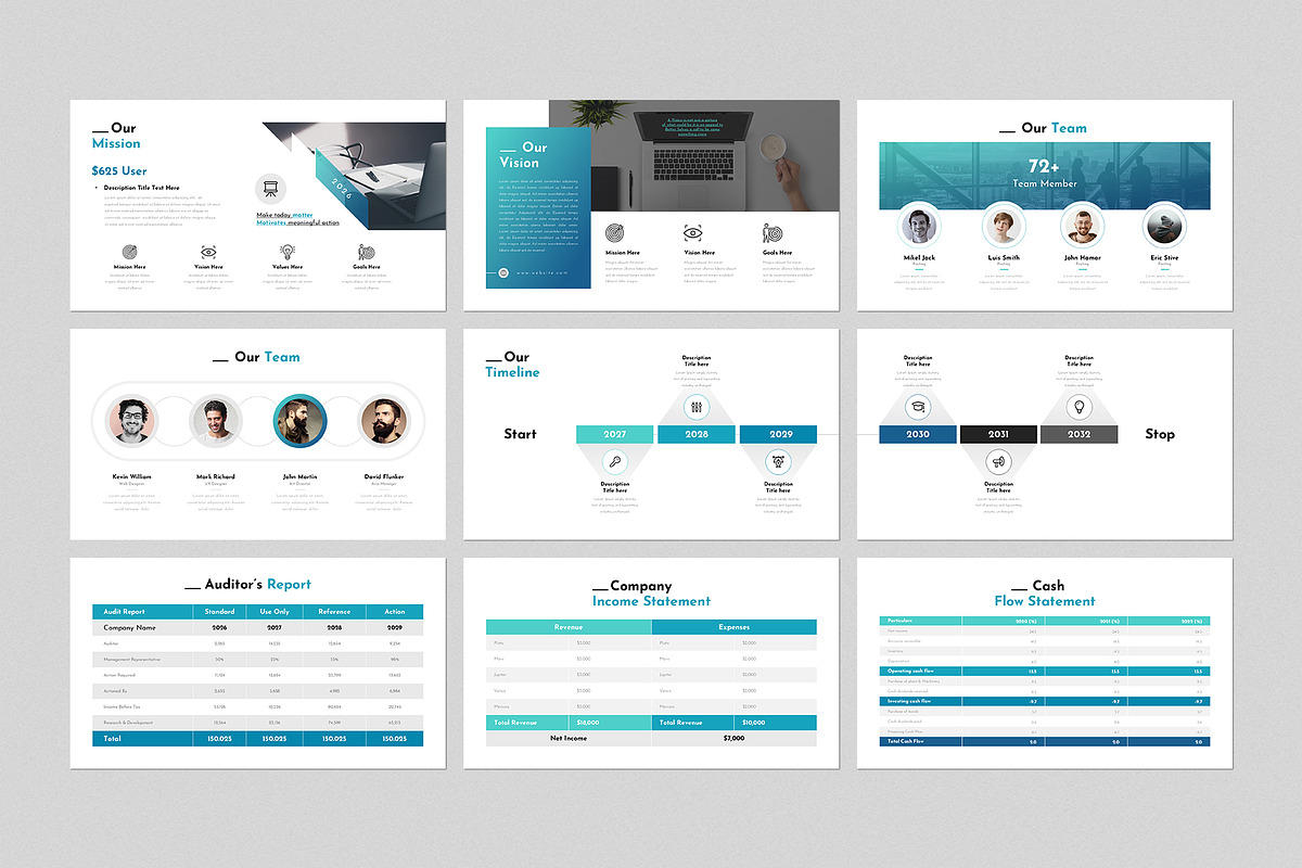 Annual Report Presentation Template, a Presentation Template by GenerousArt (Photo 3 of 5)