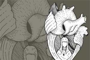 Heart Illustration with Inner Girl, an Object Illustration by Dikdoots