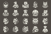 Vintage British Shorthair Cat Design, an Animal Illustration by devastd (Thumbnail 8 of 11)