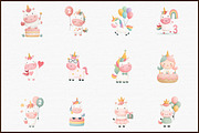 Watercolor Birthday Unicorn Clipart, an Illustration by Sublimation Artist (Thumbnail 3 of 6)