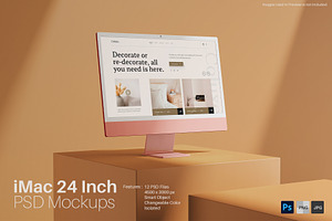 Apple iMac 24 Inch Mockup Set, a Mac Mockup by Remnand Studio