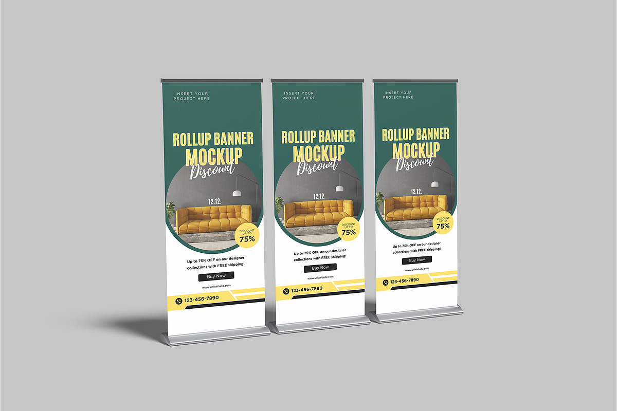 Rollup Banner Mockup, a Print Template by lamorastudio (Photo 8 of 9)