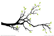 Blank tree branch, vector, eps, svg, a Graphic by Illustree (Thumbnail 2 of 5)