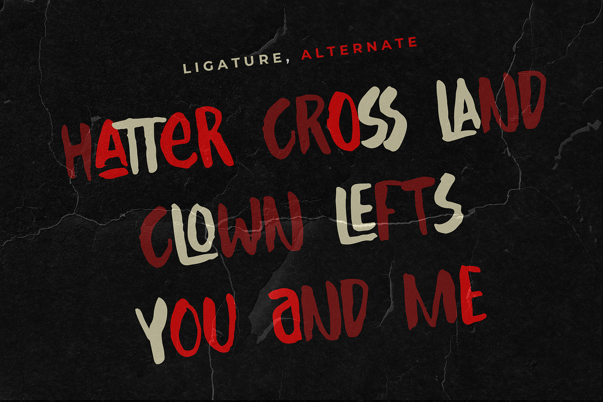 Unless - Terror Brush Font, a Font by Gassstype (Photo 8 of 8)