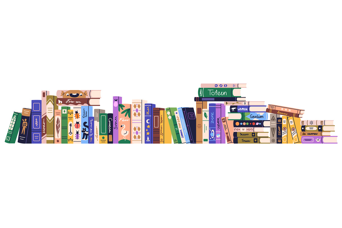 Library books stacks, literature set, an Education Illustration by Good Studio (Photo 8 of 8)