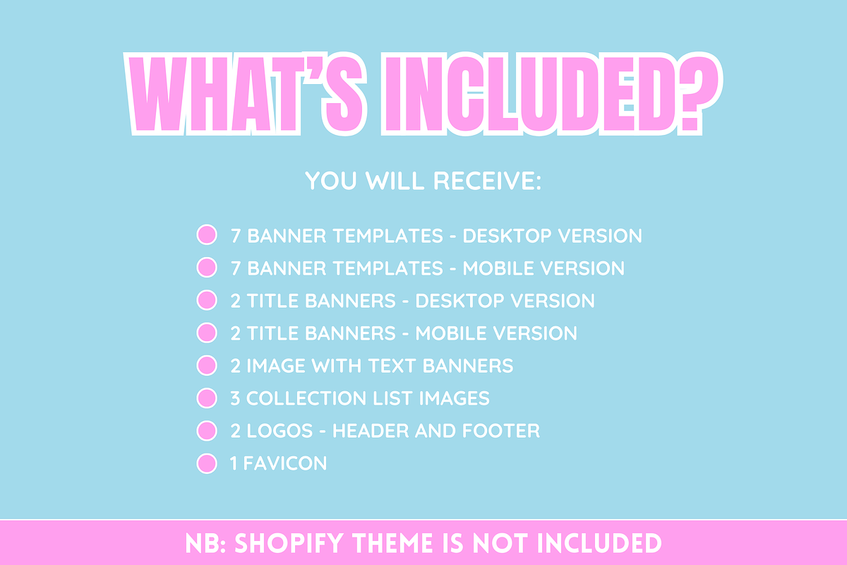 Shop Banner Templates - Pastel, a Shopify Template by SunshineStudioBoutique (Photo 2 of 9)