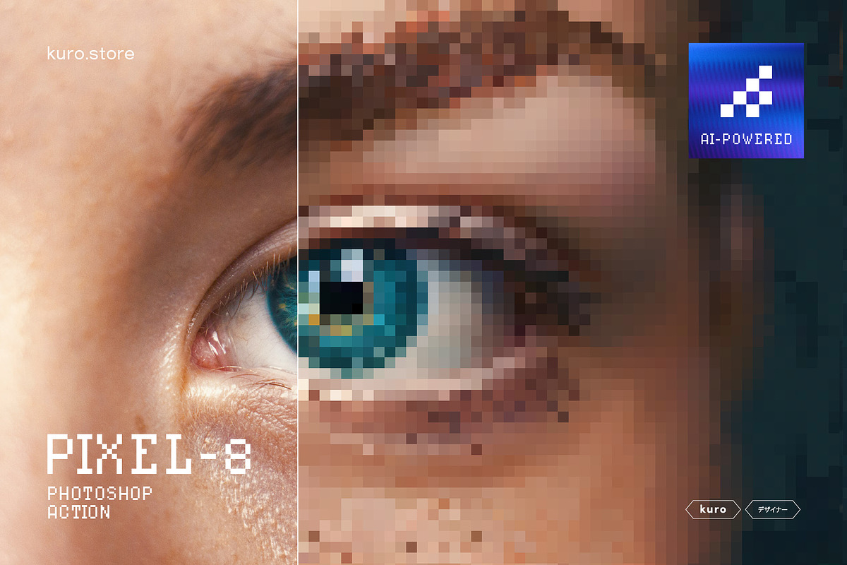 Pixel-8 Ai enhanced photoshop effect, a Texture Graphic by kuro (Photo 1 of 8)