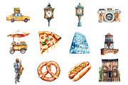 New York Tour Clipart, an Illustration by Design Market (Thumbnail 3 of 4)