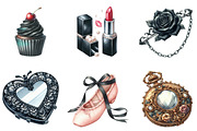 Dark Coquette Clipart, an Illustration by DreamArtGraphic (Thumbnail 4 of 5)
