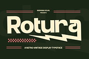 Rotura Vintage - Retro Logo Font, a Sans Serif Font by Nirmana Visual (Thumbnail 1 of 15)
